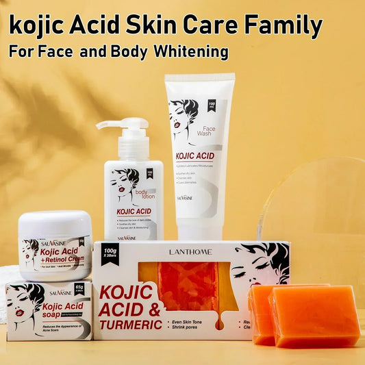 Kojic Acid Skin Care Set For Face And Body Whitening